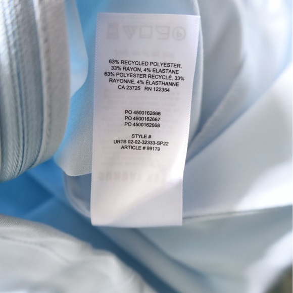 NWT Aritzia Sunday Best Alice Cropped Polo T-Shirt Fluid Blue Size 6 - Picture 12 of 13